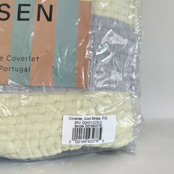 Dusen Dusen cool stripe gauzy cotton coverlet quilt throw blanket duvet stripes - Picture 13 of 13